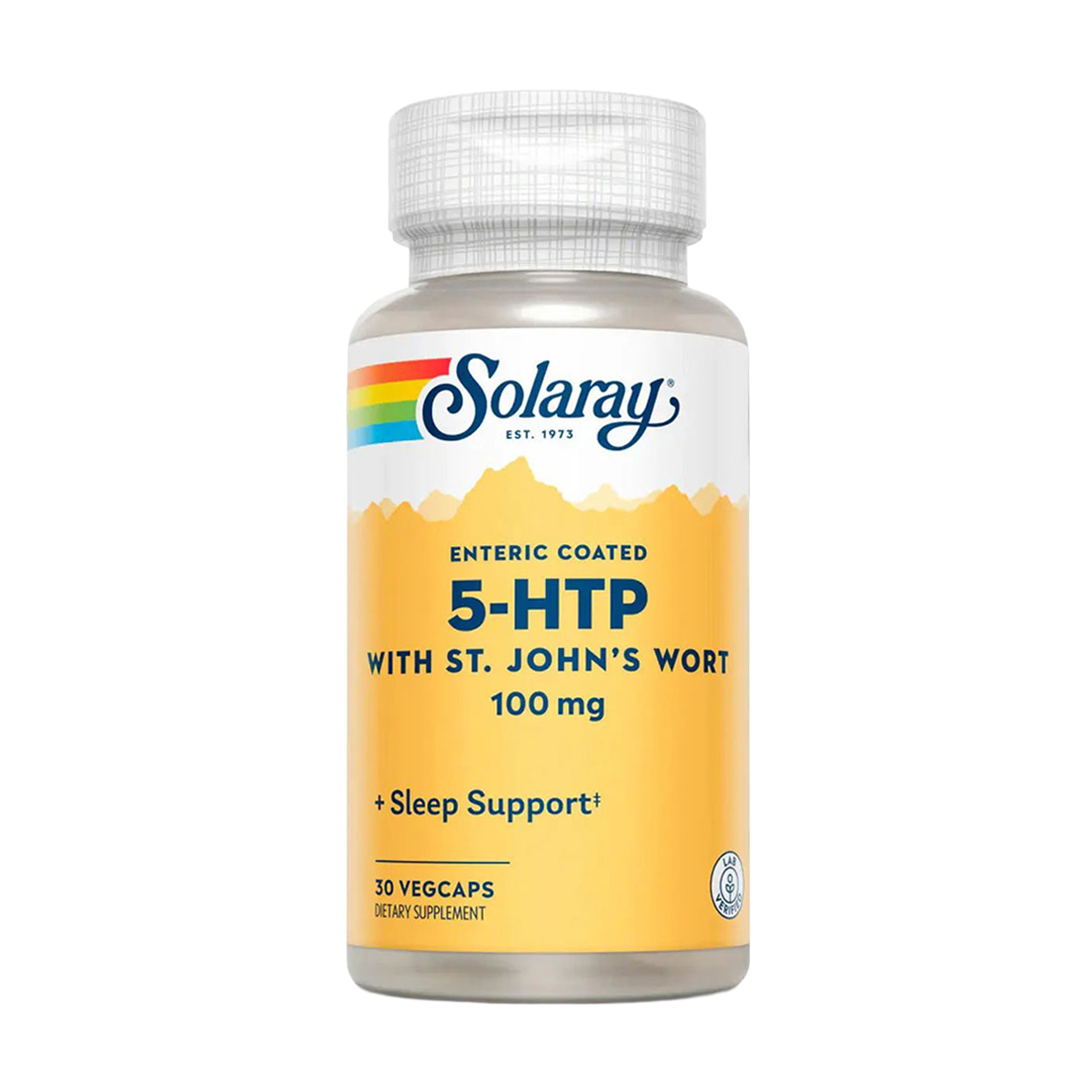 Гідрокситриптофан + Звіробій Solaray Guaranteed Potency 5-HTP + St. John's 100 мг, 30 вегетаріанських капсул